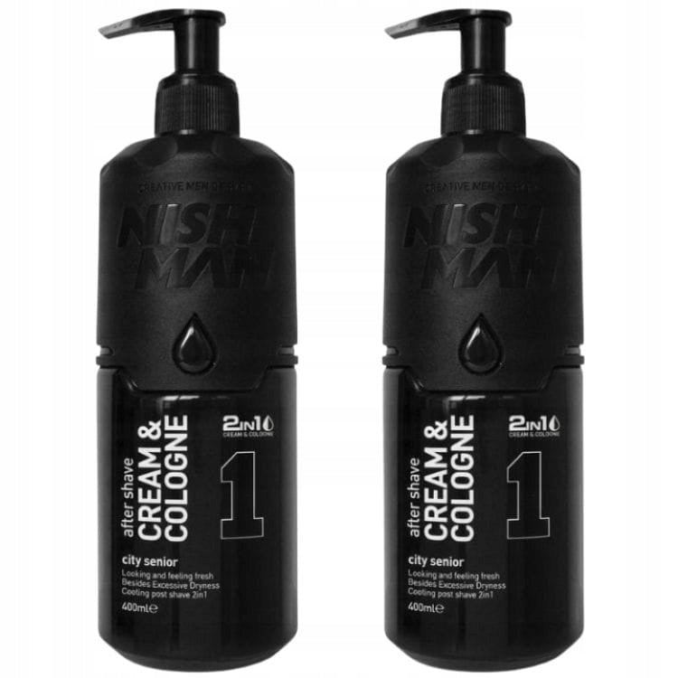 2X NISHMAN COLOGNE AND LOTION IN CREAM 1 CITY SENIOR 2IN1 400 ML Packaging status original