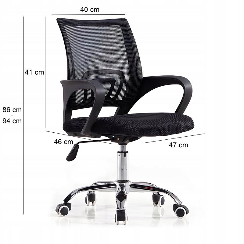 2X OFFICE CHAIR SWIVEL DESK CHAIR OFFICE MICRO MESH BLACK 150K Brand RETOO