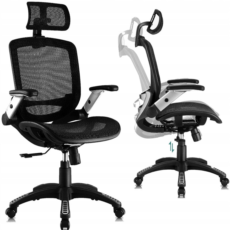 2X Office Chair Mozos Ergo-C Black Brand Mozos