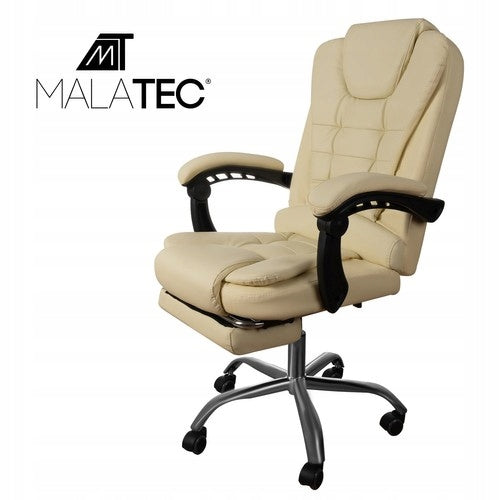 2X Office Swivel Chair Office Desk Chair Beige with Podnó Furniture depth 50 cm