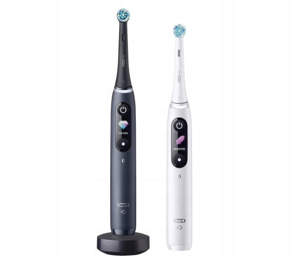 2X Oral-B iO8 Duo Black Onyx/White electric toothbrush for adults Manufacturer code 81780989