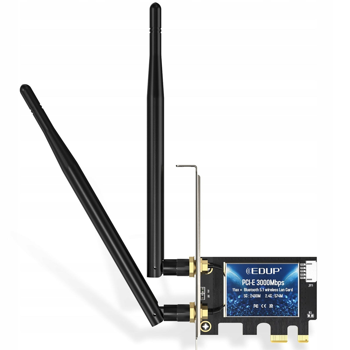 2X PCI-E Network Card for PC WiFi 6 Bluetooth 5.1 max 3000Mbps Interface PCI-E