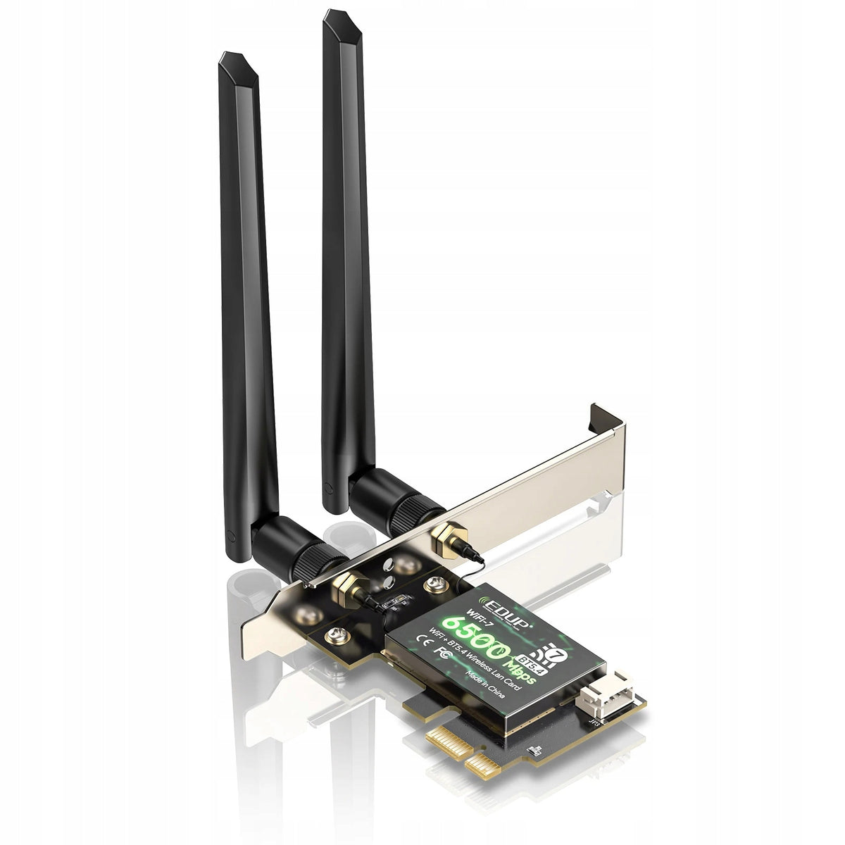 2X PCIe Network Card for PC WiFi 7 Bluetooth 5.4 + BLE 6GHz 6500 Manufacturer EDUP