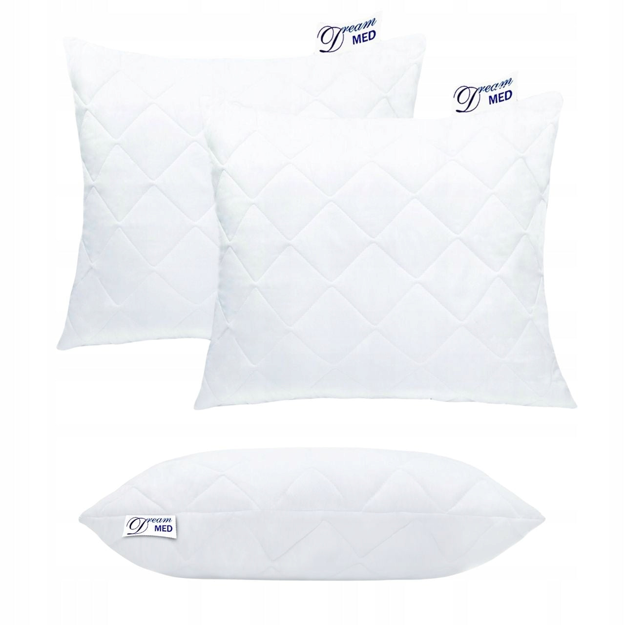 2X PILLOW 40X60 ANTI-ALLERGIC SET THICK QUILTED LOCK PROD. Polish