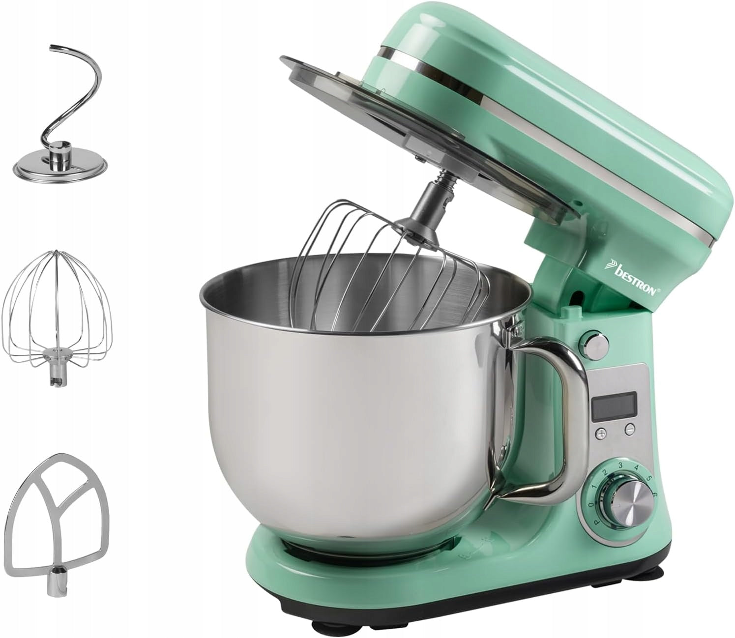 2X PLANETARY FOOD PROCESSOR 800W BOWL 6L QUIET 65DB STEEL WHISK HOOK Brand no brand