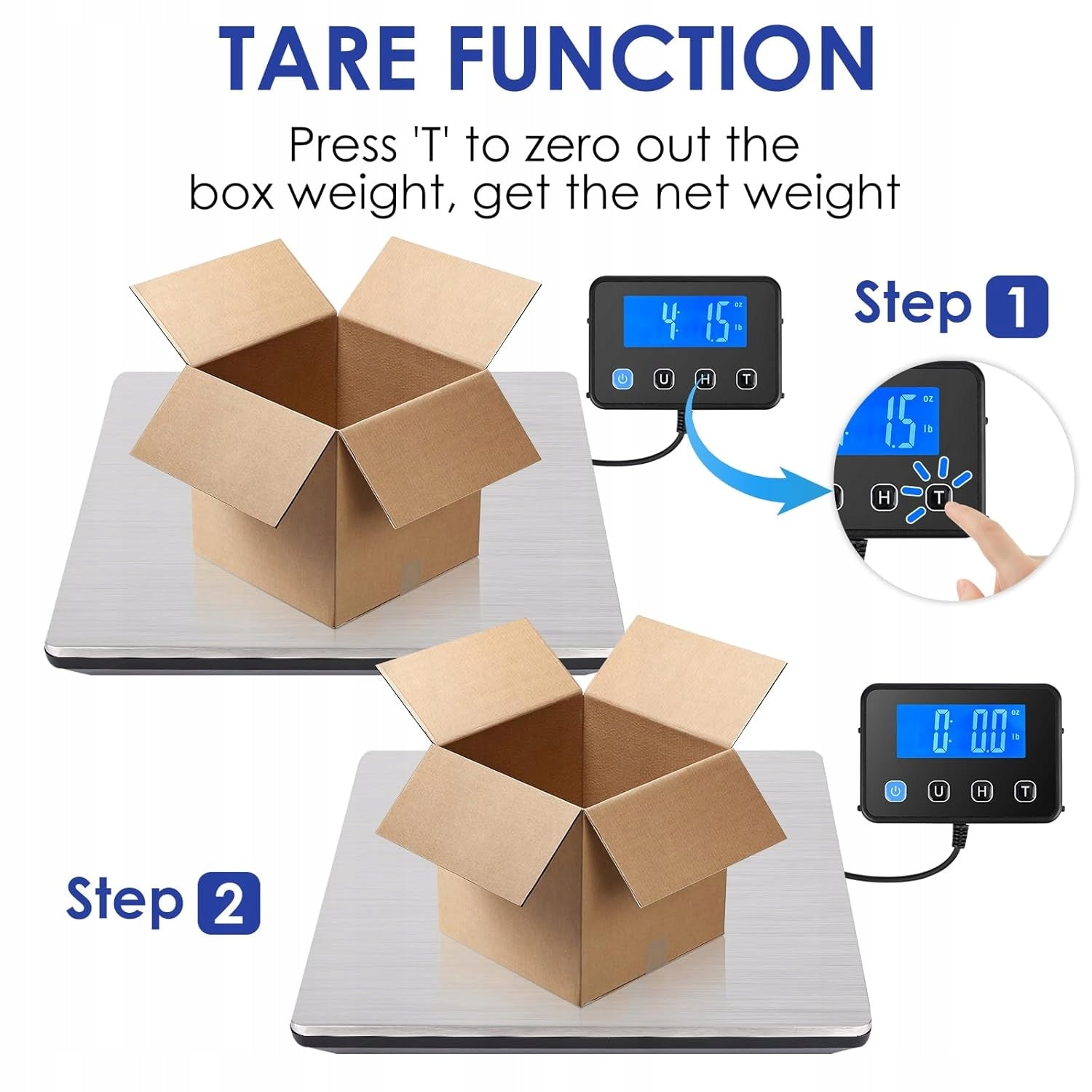 2X PLATFORM SCALE 50G-200KG LCD FOR PARCELS AND LUGGAGE, TARE, PRECISION 10G IN Brand no brand
