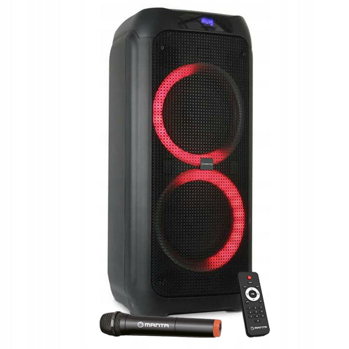 2X PORTABLE SPEAKER KARAOKE BLUETOOTH MANTA SPK5310PRO MICROPHONE 120W Model SPK5310PRO