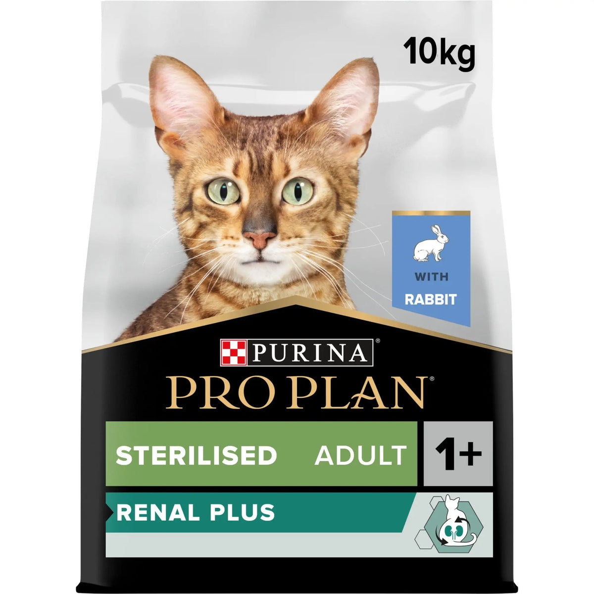 2X PRO PLAN Sterilised Renal Cat Food Rich in Rabbit 10 kg