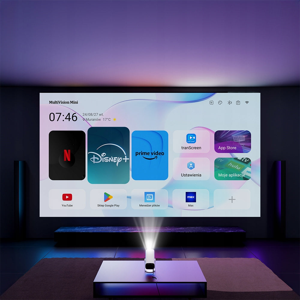 2X PROJECTOR PORTABLE LED SMART HD USB HDMI 4K BLUETOOTH WIFI LOUD Model PMA202A24