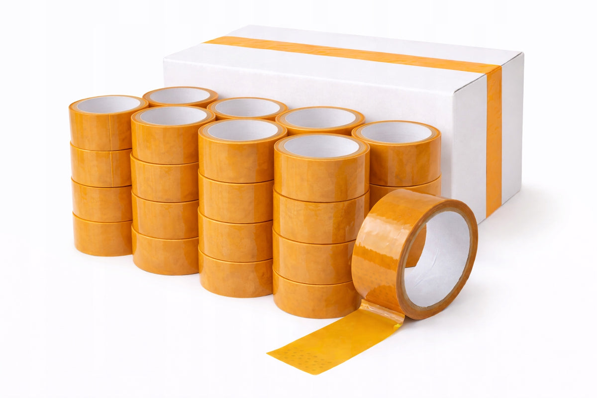 2X Packing Tape Packing 70m Adhesive Orange 76y 48mm Strong 36 Pack