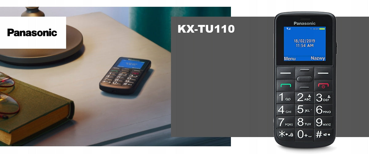 2X Panasonic KX-TU110EXB black [phone for seniors] Brand Panasonic