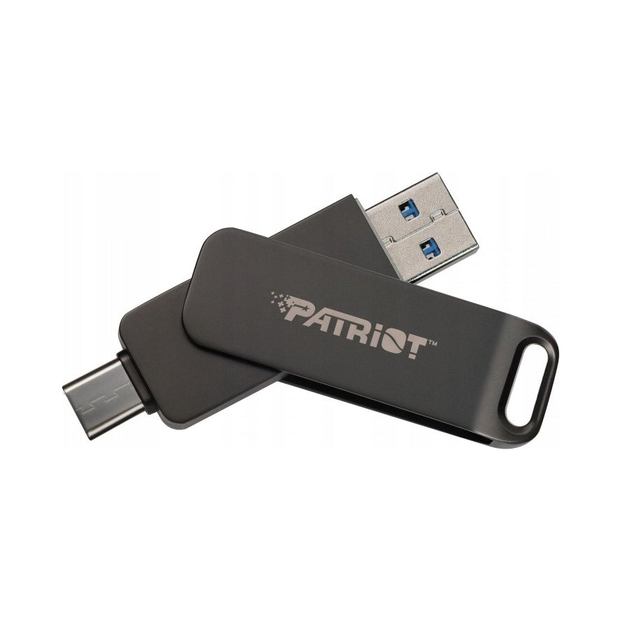 2X Pendrive Patriot 256GB Rage R550 USB 3.2 Gen 1 Type A+C