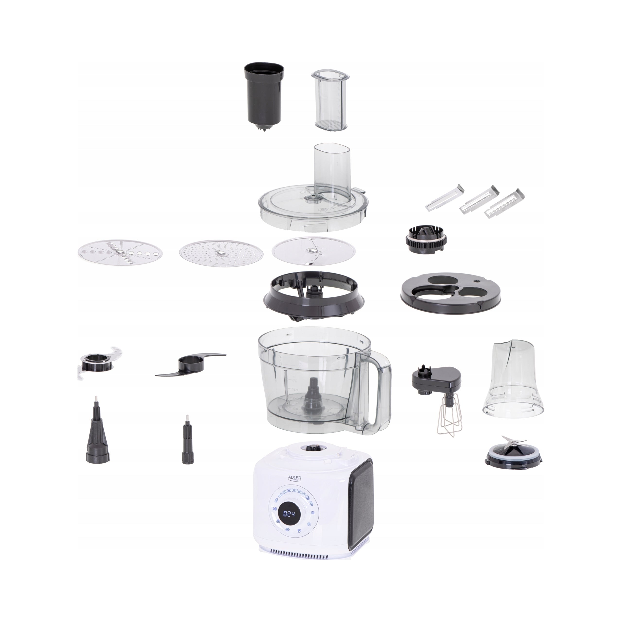 2X Planetary Robot Kitchen Mixer 2000W Bowl 3,5L 12in1 7 Speed LCD
