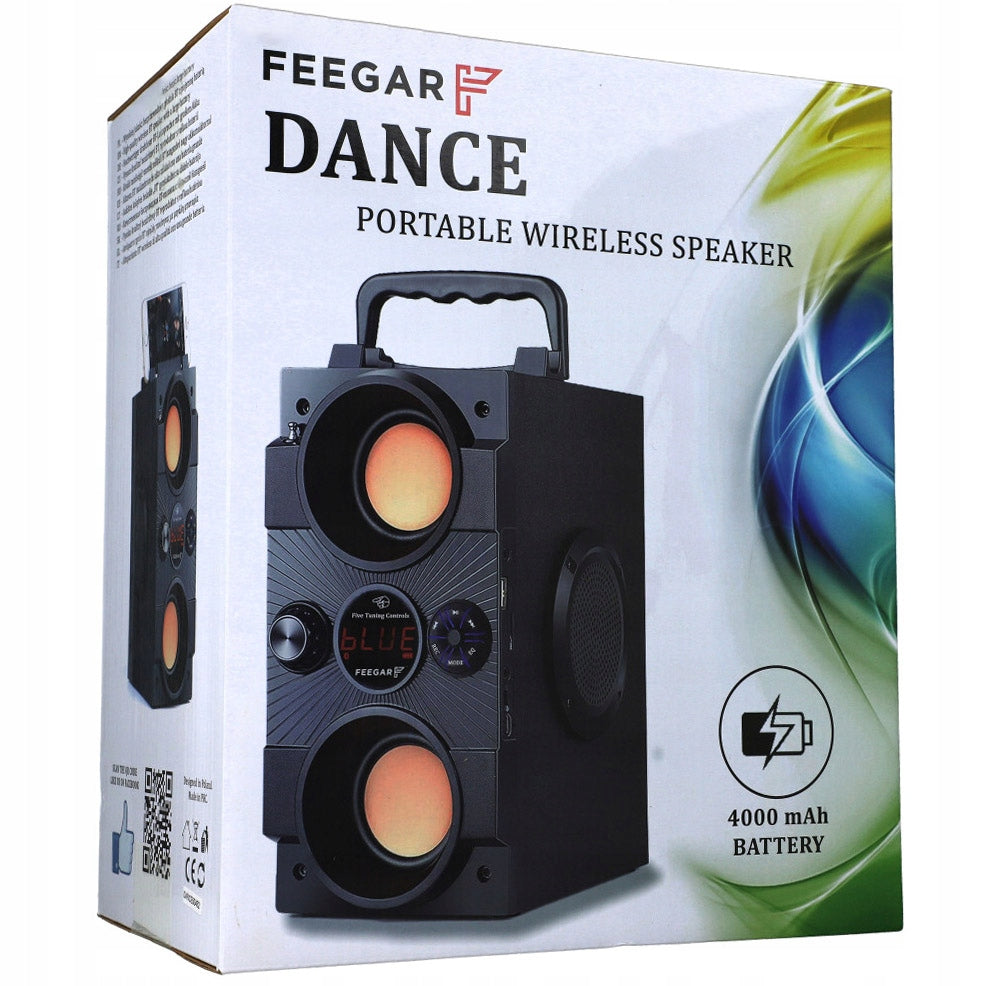 2X Portable speaker Feegar DANCE black 30 W bluetooth Brand Feegar