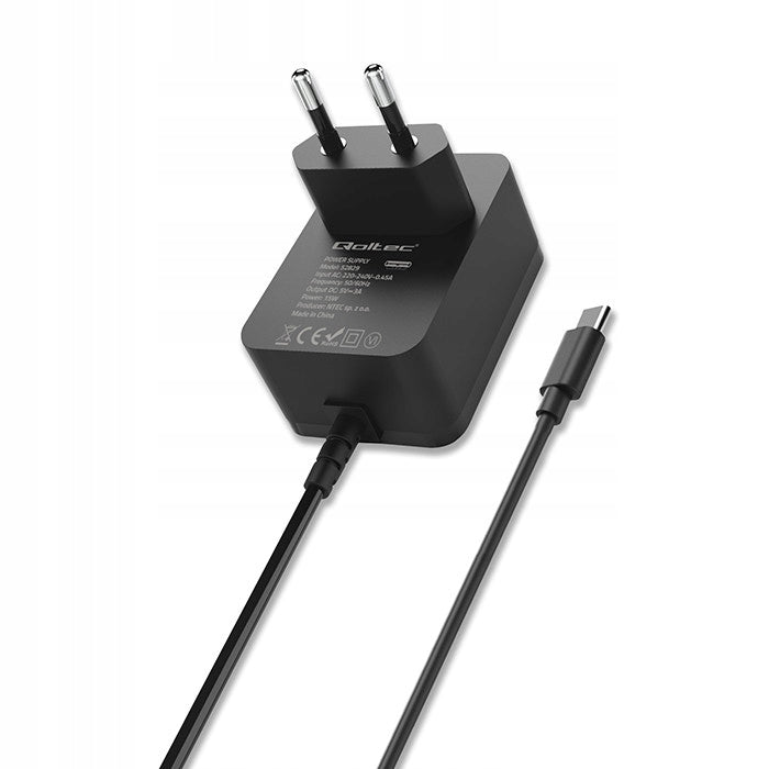 2X Power Supply for Raspberry Pi 4 USB-C 15W 5V 3A Power Delivery Qoltec Manufacturer code 51829