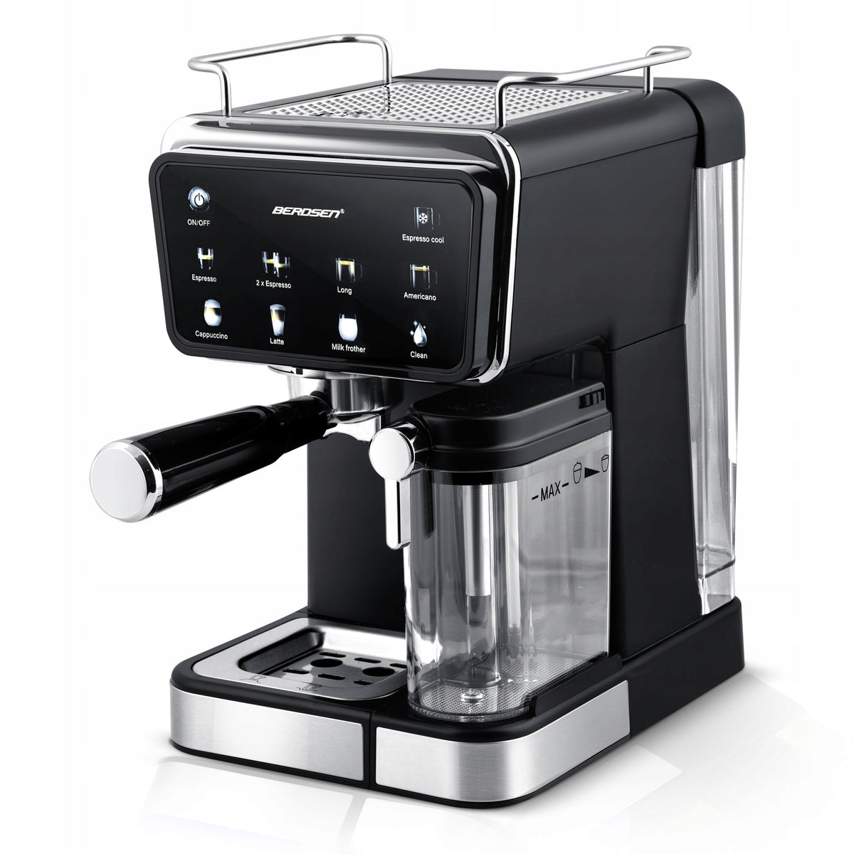 2X Pressure Coffee Maker Automatic Milk frother 1350W Berdsen