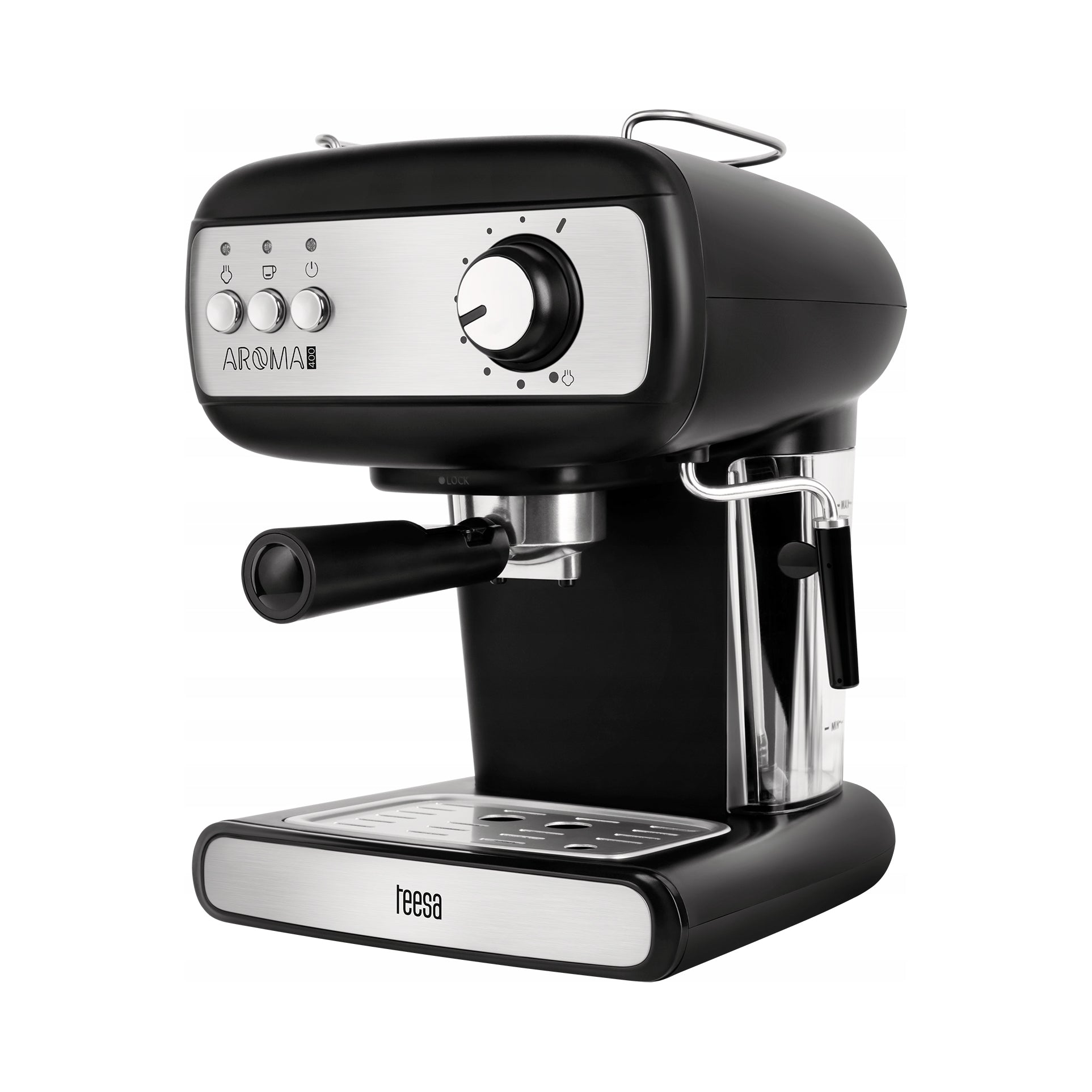 2X Pressure flask coffee maker 850W Teesa Aroma 400 + frother 15b
