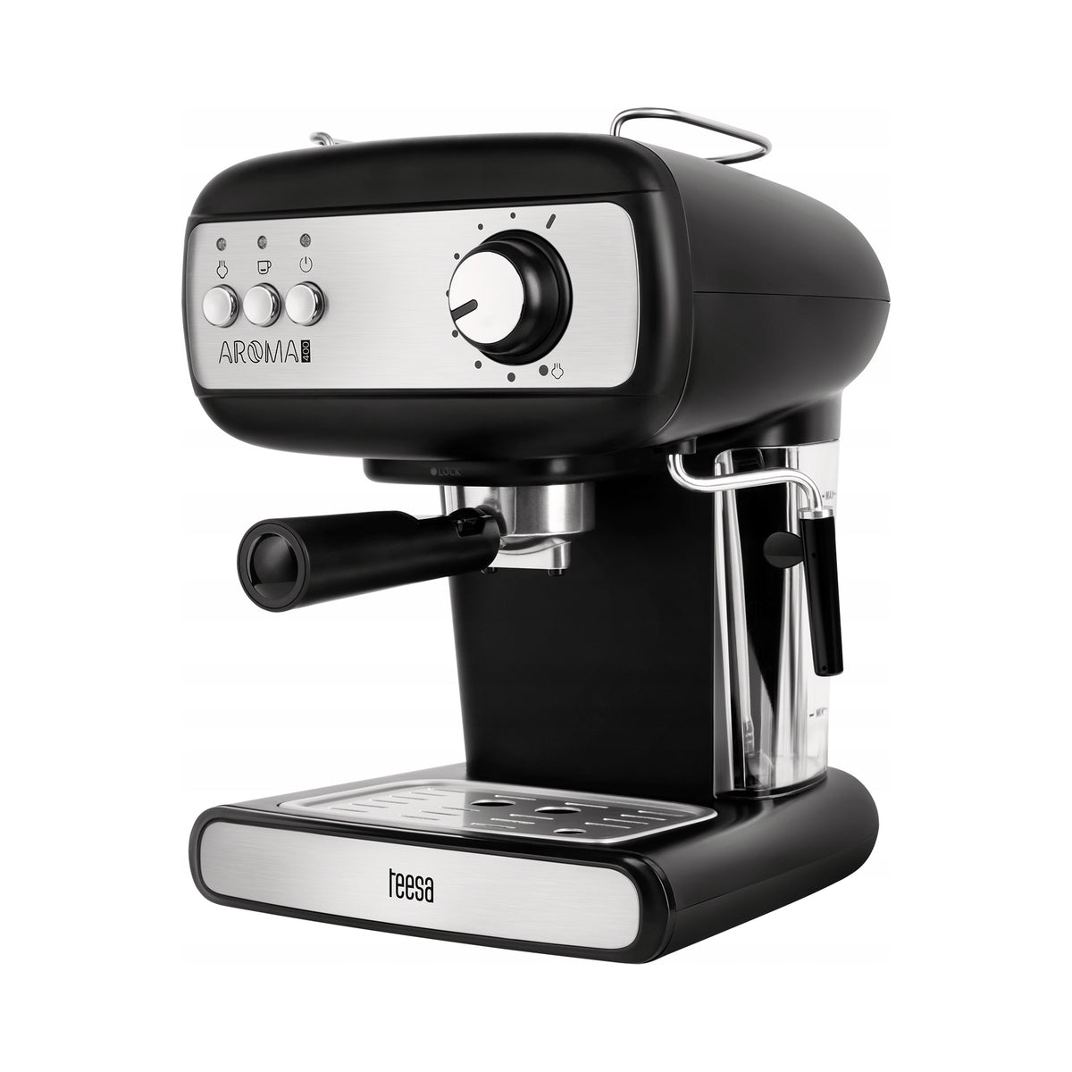2X Pressure flask coffee maker 850W Teesa Aroma 400 + frother 15b