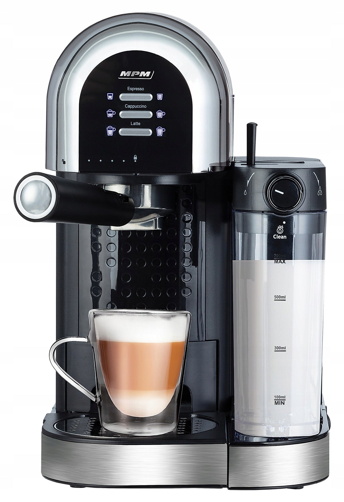 2X Pressure flask coffee maker MPM MKW-14M frother Model MKW-14M
