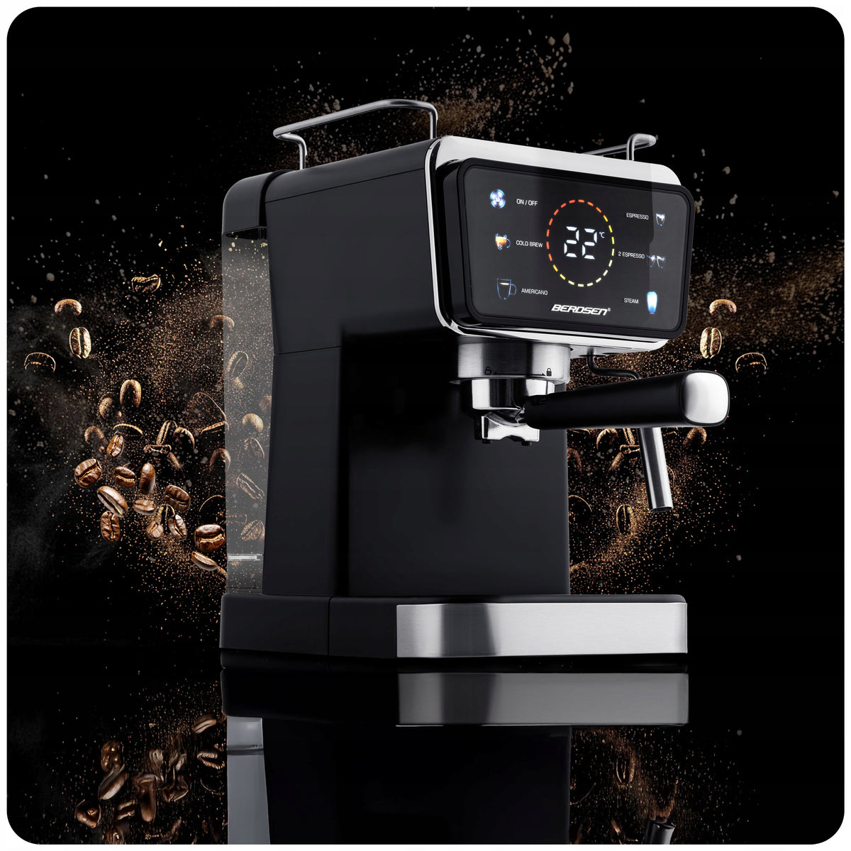 2X Pressure flask coffee maker with frother 20bar 1350W Berdsen Brand Berdsen
