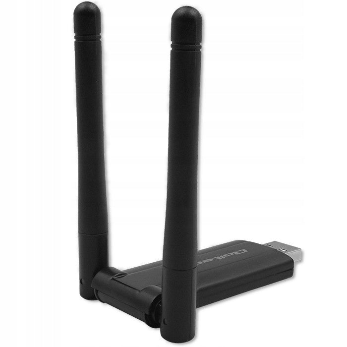 2X Qoltec Wireless USB DUAL WiFi Adapter 2 x 2dBi Interface USB 3.0