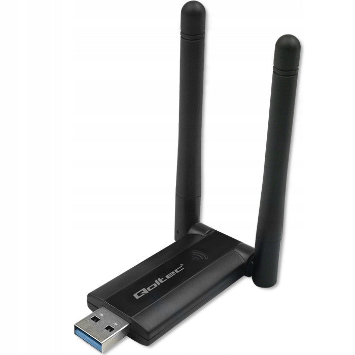 2X Qoltec Wireless USB DUAL WiFi Adapter 2 x 2dBi