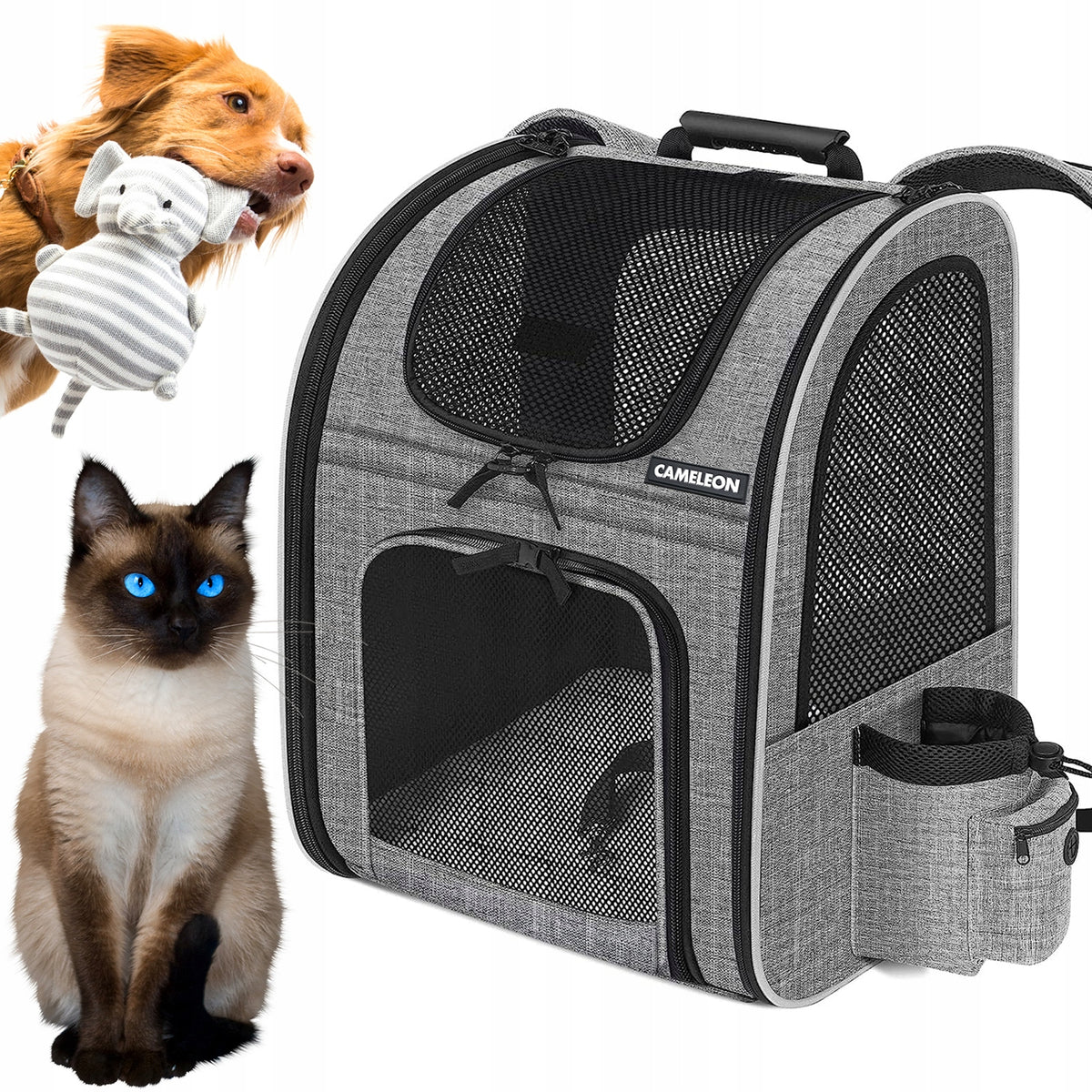 2X RABBIT DOG CAT TRANSPORTER BACKPACK LARGE PLAYPEN POCKETS WITH VENTILATION
