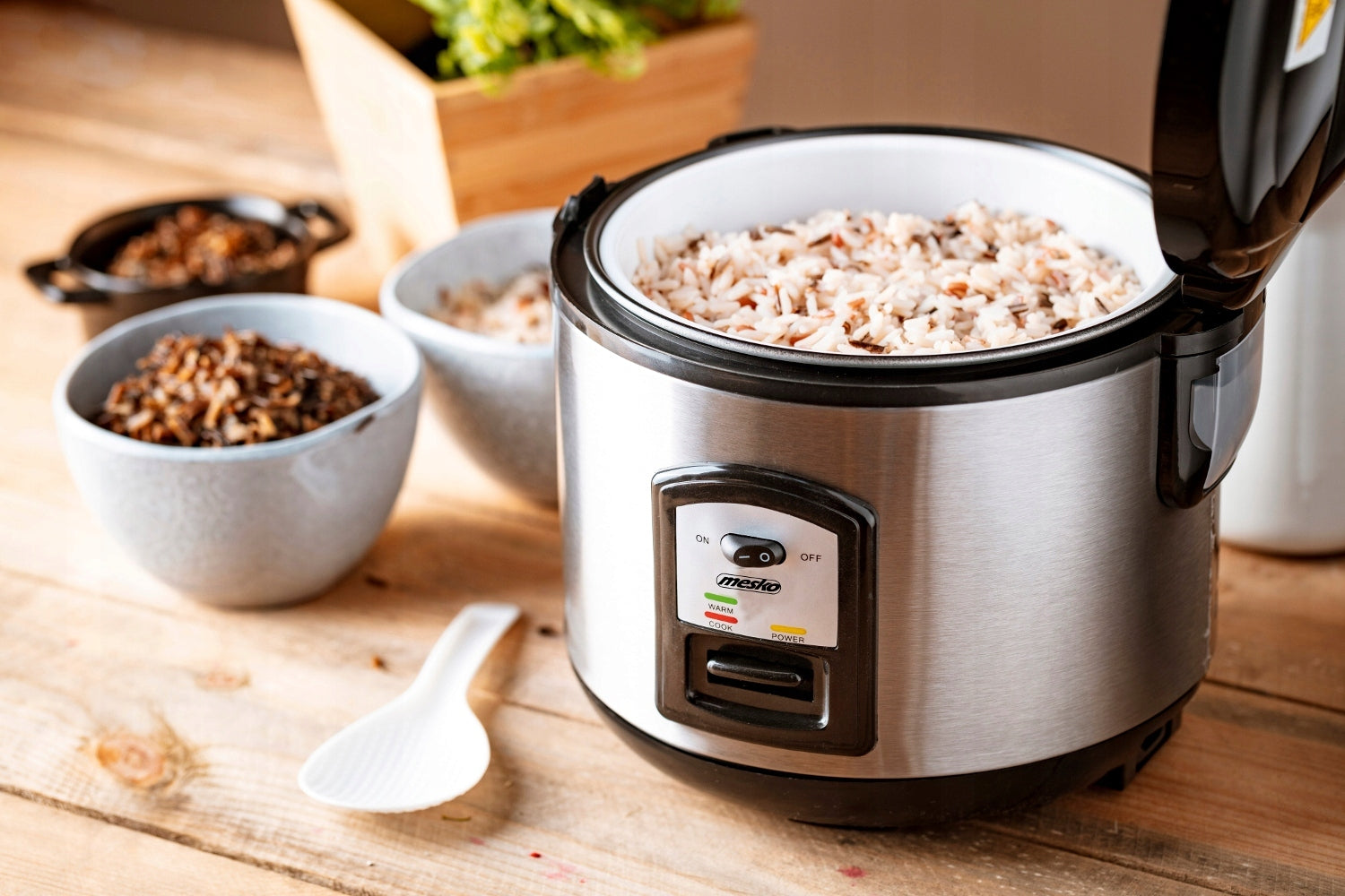 2X RICE COOKER MULTICOOKER RICE COOKER POT 1,5L MS 6411 500-1000W Brand Mesko