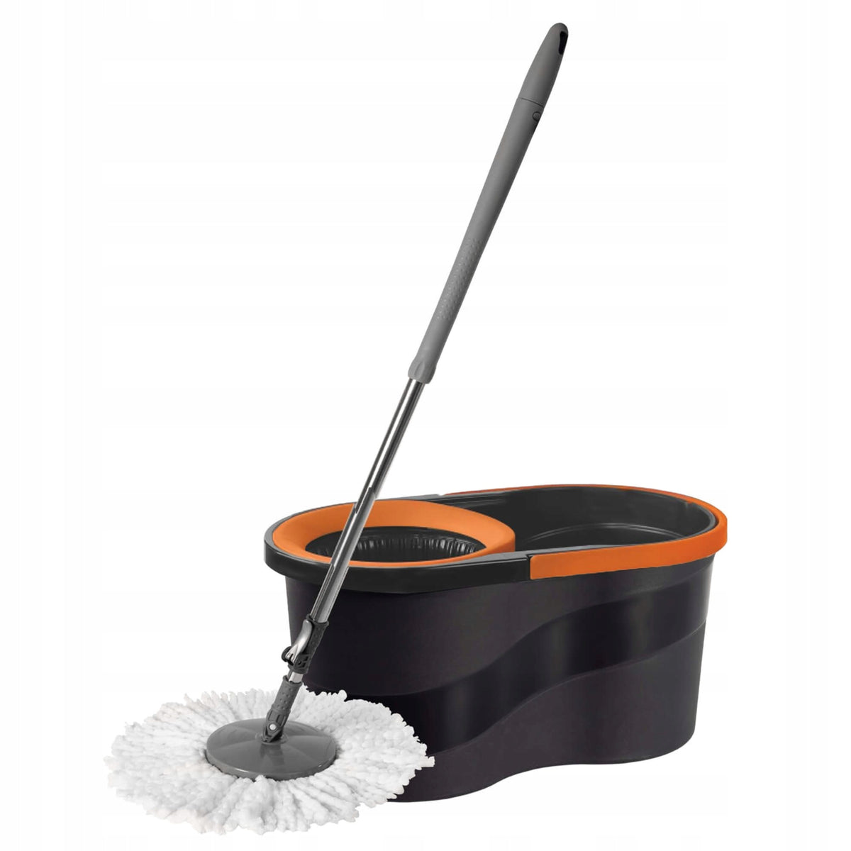 2X ROTARY MOP 360° TURBO SPIN METAL ROTOR + 2 MICROFIBER CARTRIDGES