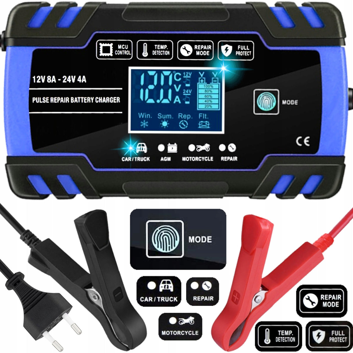 2X Rectifier AUTOMATIC CAR REPAIR FUNCTION FOR 12V BATTERIES