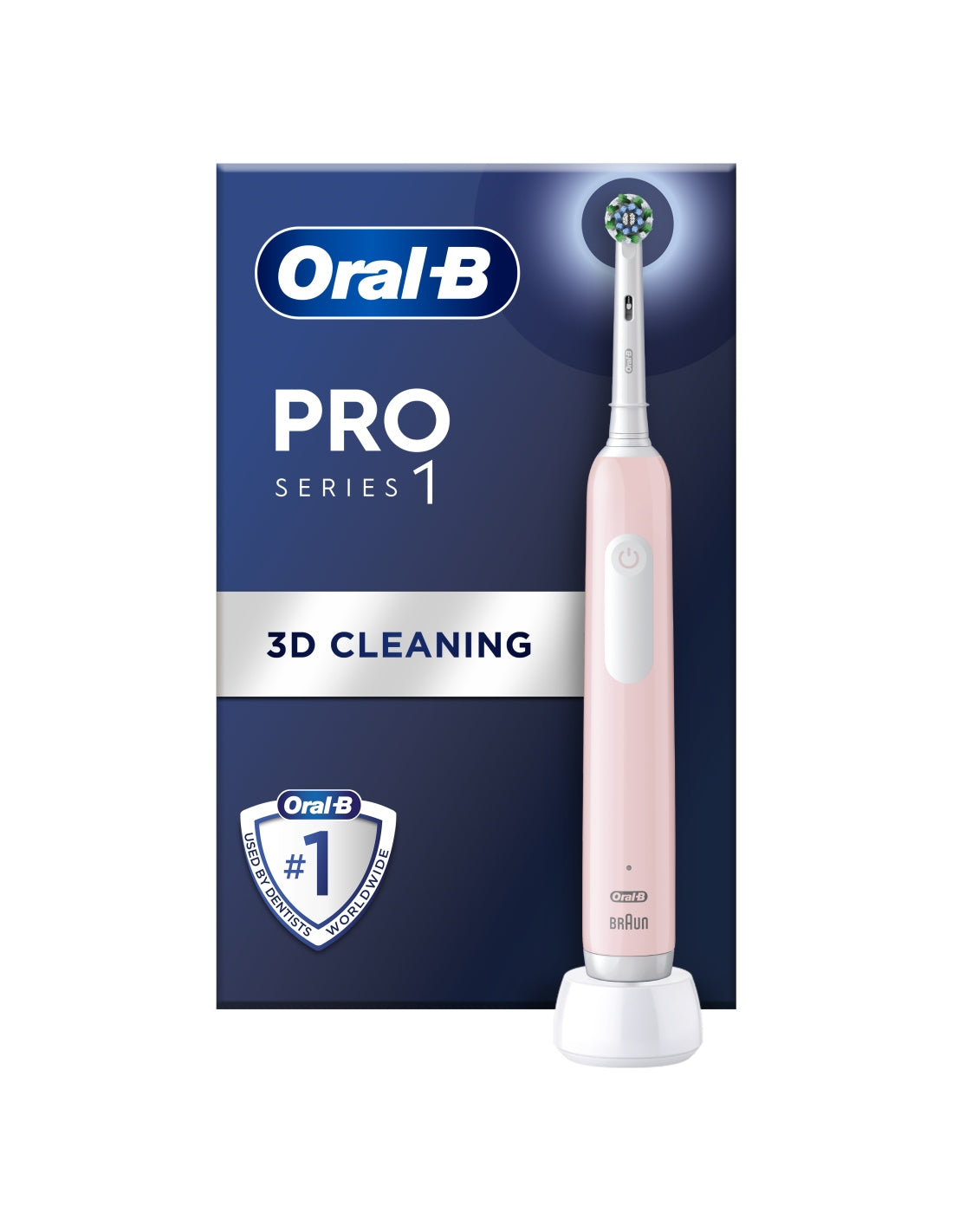 2X Rotary toothbrush ORAL-B PRO1 CROSS ACTION (PINK) Kind toothbrush