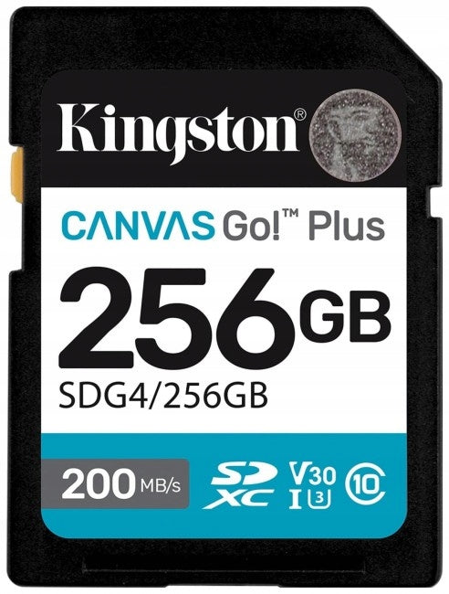 2X SD Card Kingston 256GB SDXC Canvas Go! Plus Gen4 200MB/s C10 UHS-I U3 V