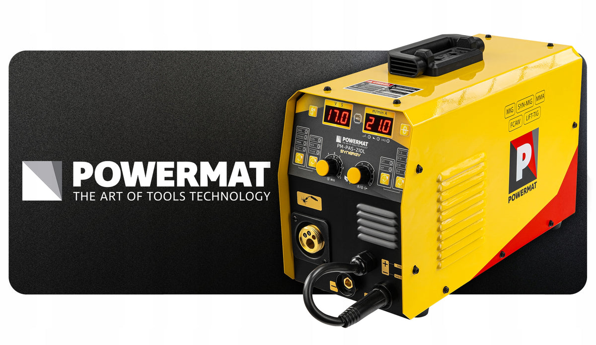 2X SEMI-AUTOMATIC MIGOMAT INVERTER WELDING MACHINE 210A MIG MAG MMA TIG LIFT SYNERG Brand Powermat