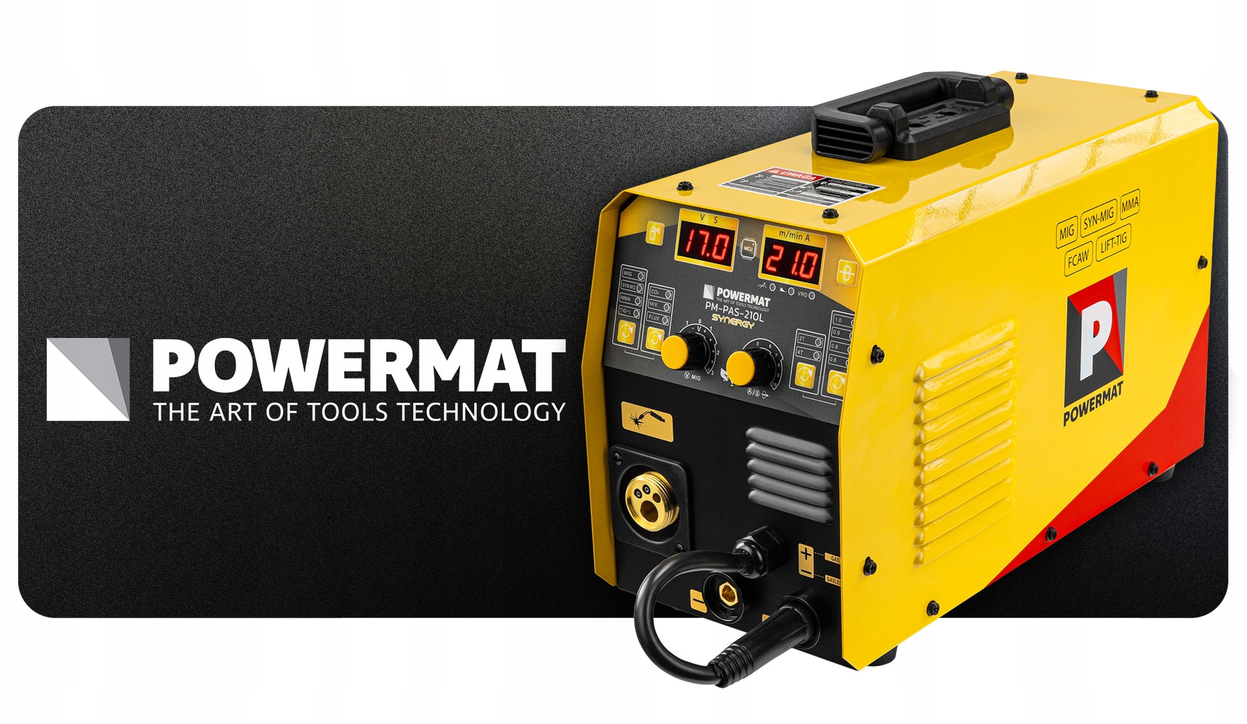2X SEMI-AUTOMATIC MIGOMAT INVERTER WELDING MACHINE 210A MIG MAG MMA TIG LIFT SYNERG Brand Powermat
