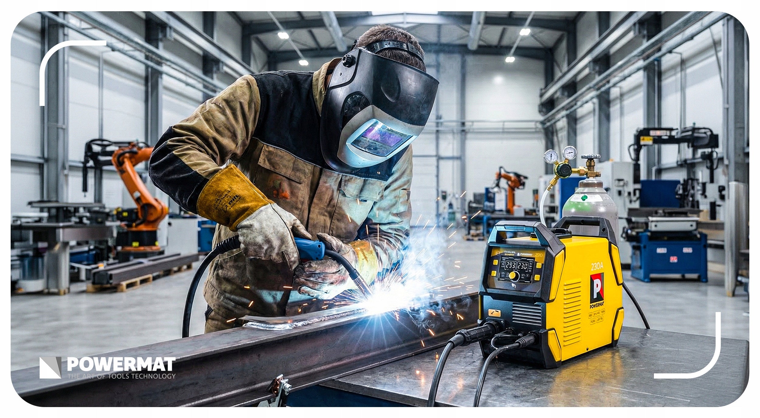 2X SEMI-AUTOMATIC MIGOMAT INVERTER WELDING MACHINE 230A MIG MAG MMA TIG LIFT SYNERG Manufacturer code PM1554