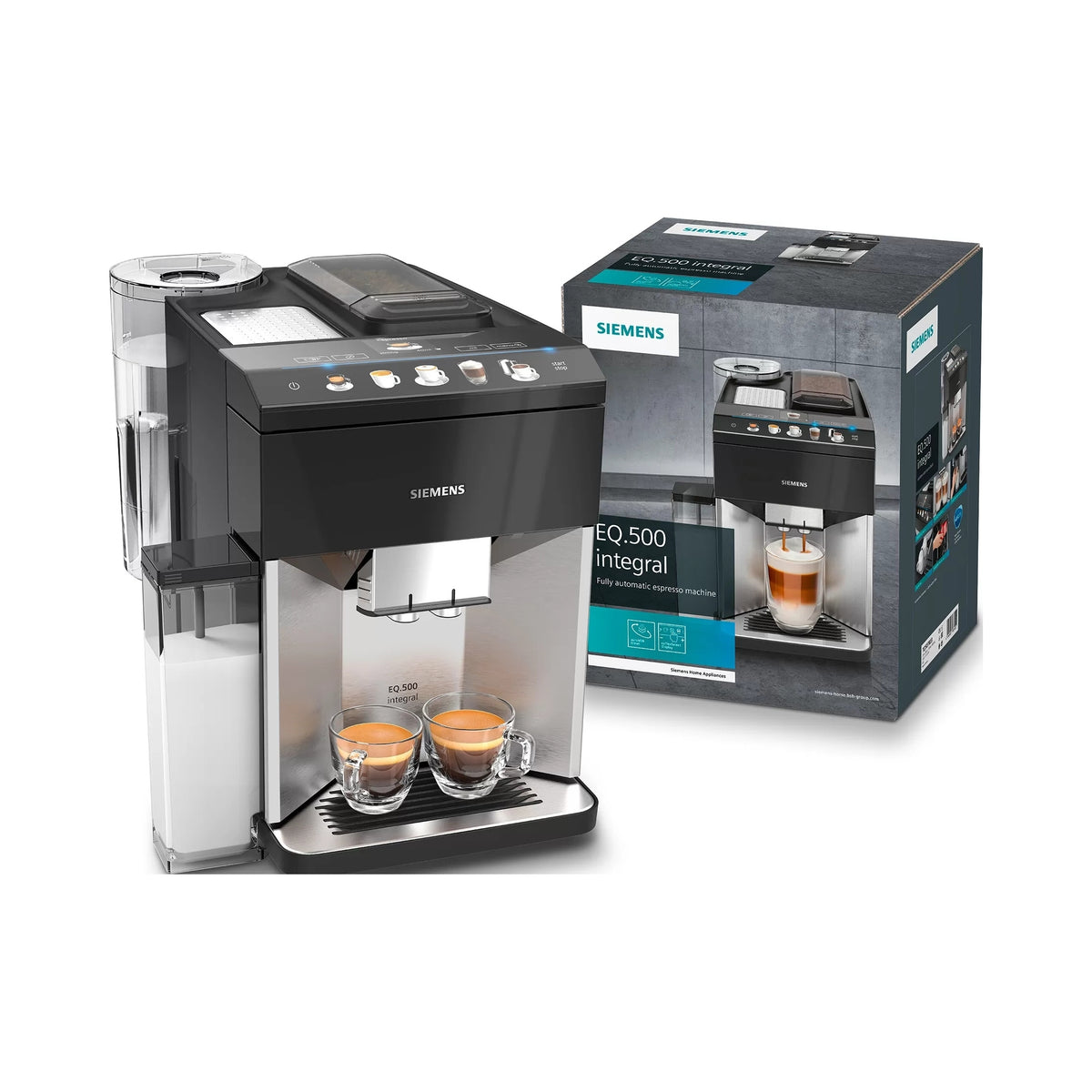 2X SIEMENS ESPRESSO MACHINE TQ507R03 EQ500 15Bar 1500W 2 CUPS MILLS