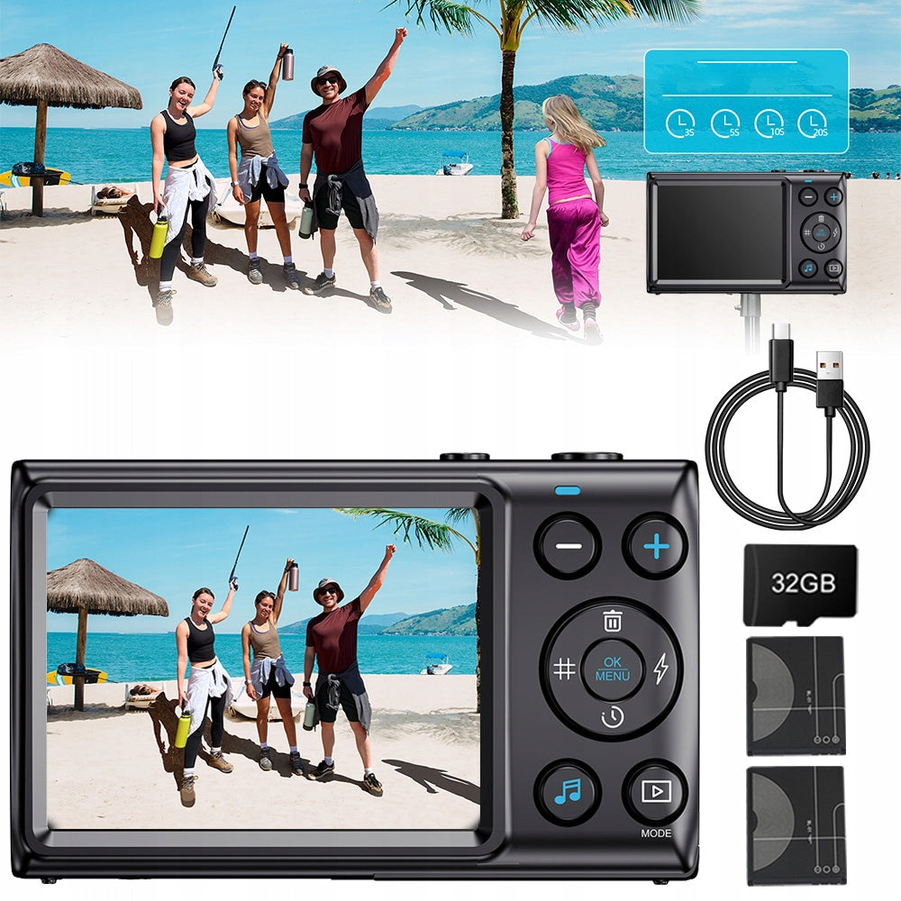 2X SMALL CAMERA 4K 64MP ZOOM 18X MEMORY CARD 32G Brand no brand