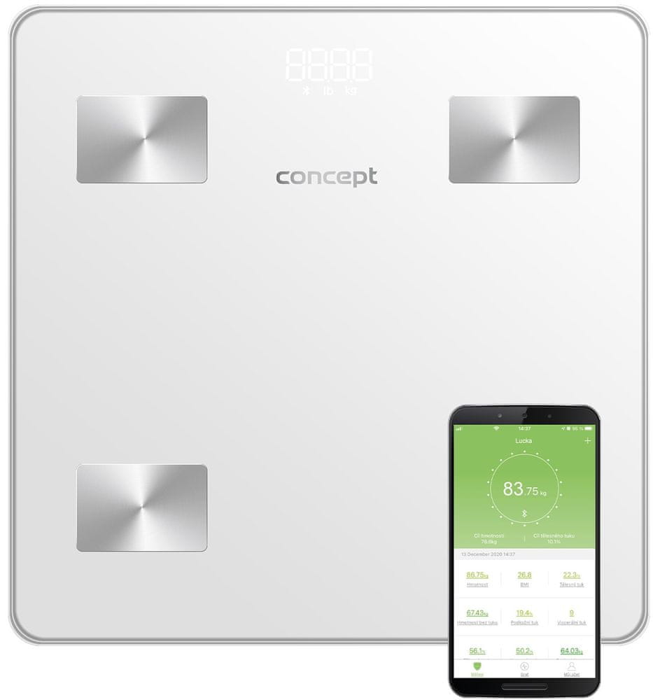 2X SMART BATHROOM SCALE ANALYTICAL BLUETOOTH Concept VO-4000 Brand Concept