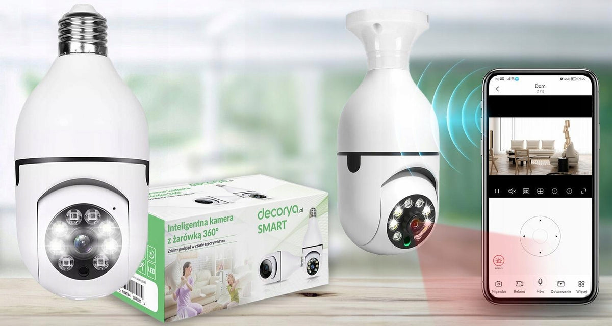 2X SMART CAMERA IN BULB E27 WIFI MONITORING PREVIEW ON PHONE Packaging status original