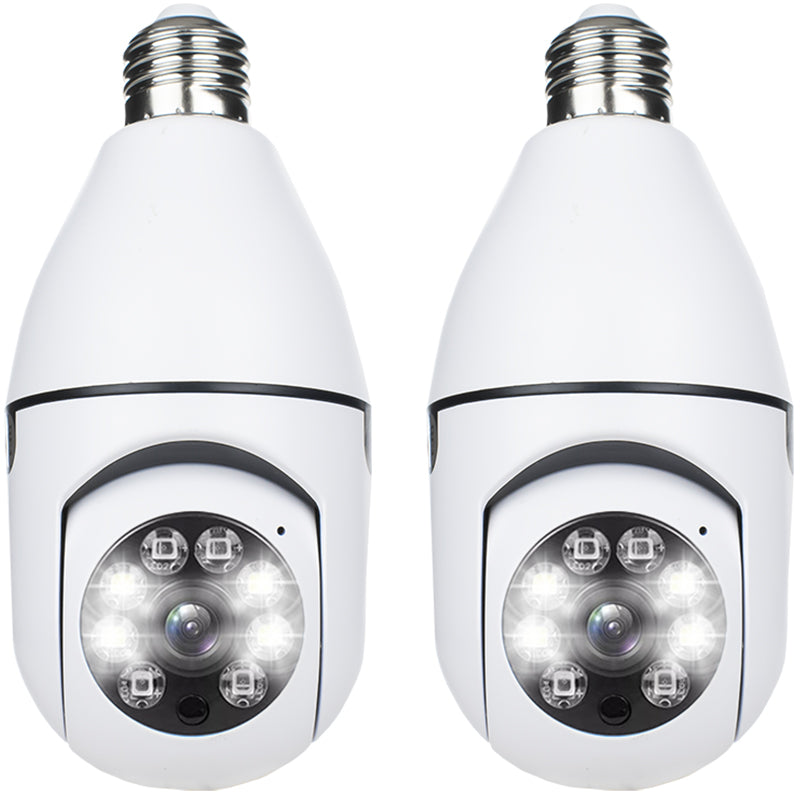 2X SMART CAMERA IN BULB E27 WIFI MONITORING PREVIEW ON PHONE