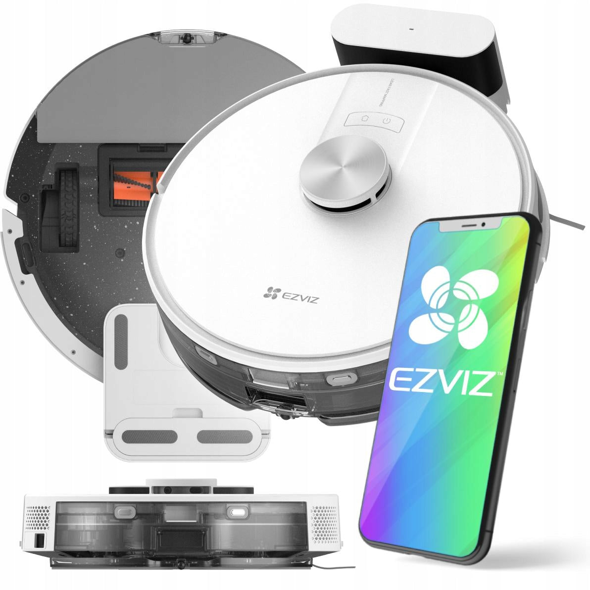 2X SMART MOPPING VACUUM CLEANER WITH WiFi EZVIZ RE4 45W 4930 mAh 4000 Pa Li Brand Ezviz