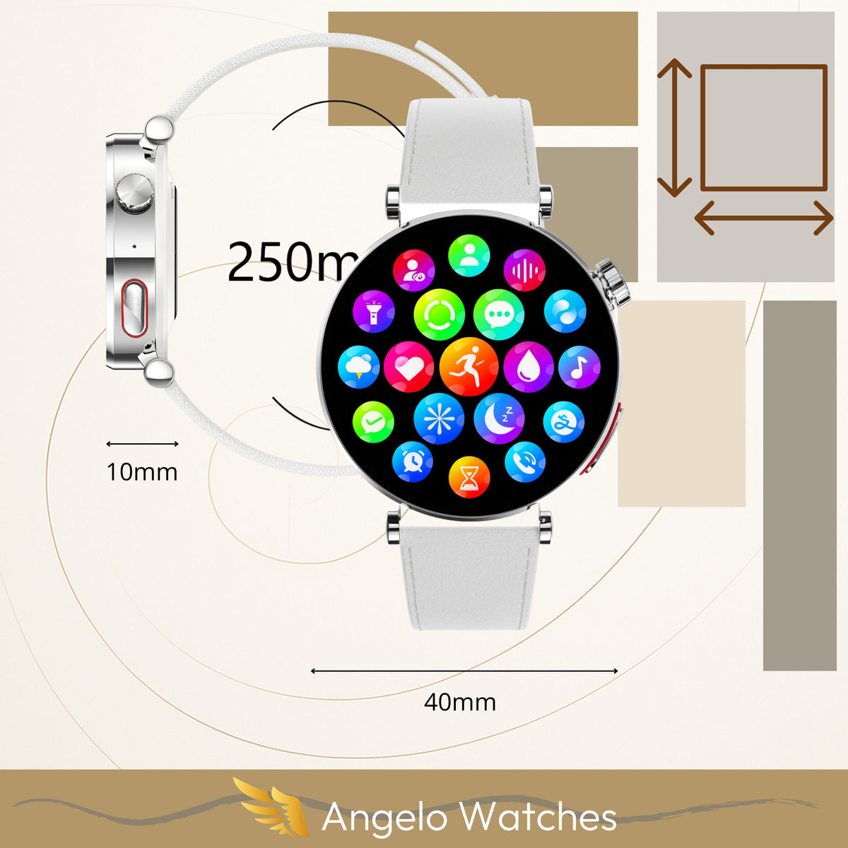 2X SMARTWATCH CARDIOWATCH WOMEN'S EKG PPG BPM HRV TALK SMS MENU PL + GRAT Model other