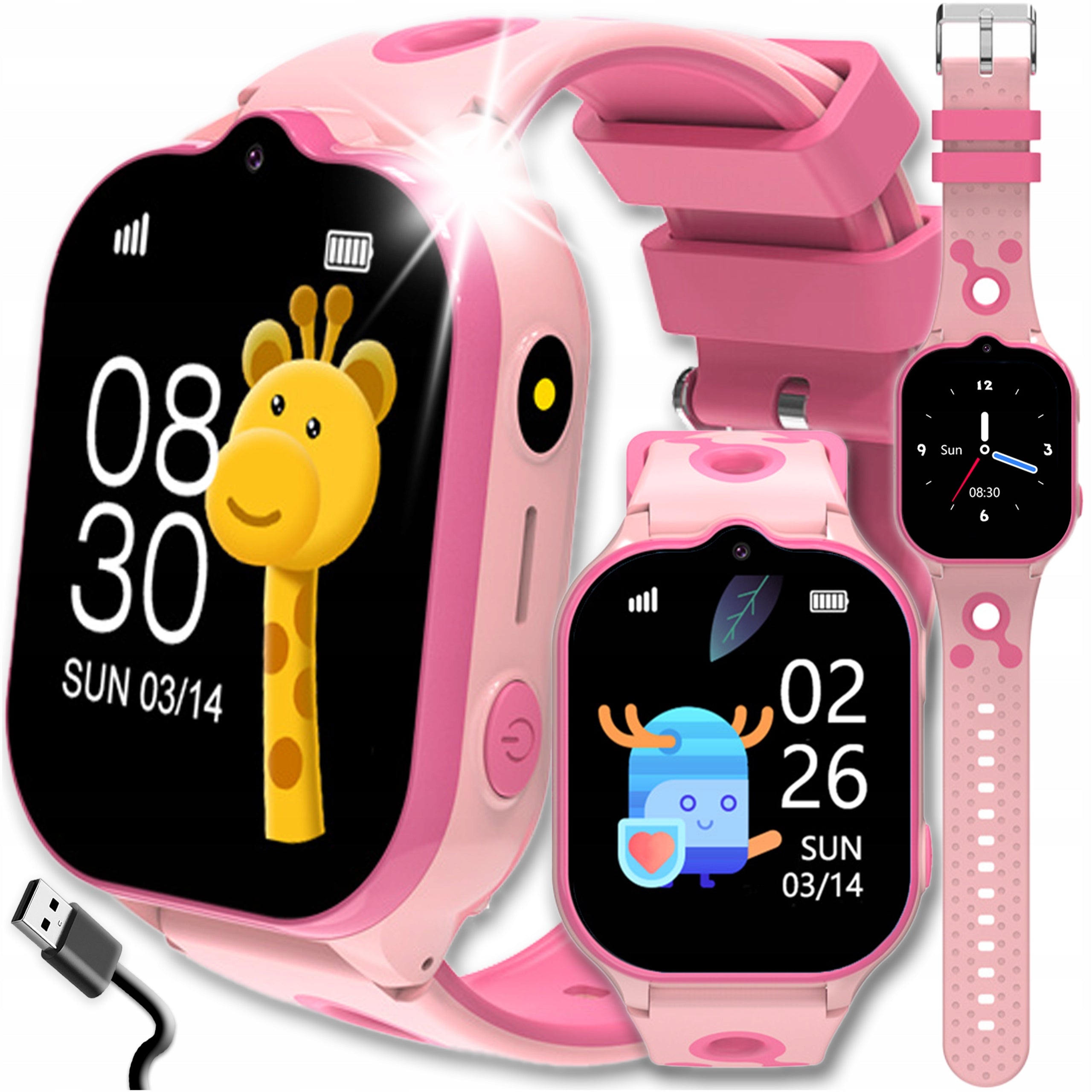 2X SMARTWATCH CHILDREN'S WATCH GPS 4G SIM CALLS CAMERA PHONE SCIENCE PL