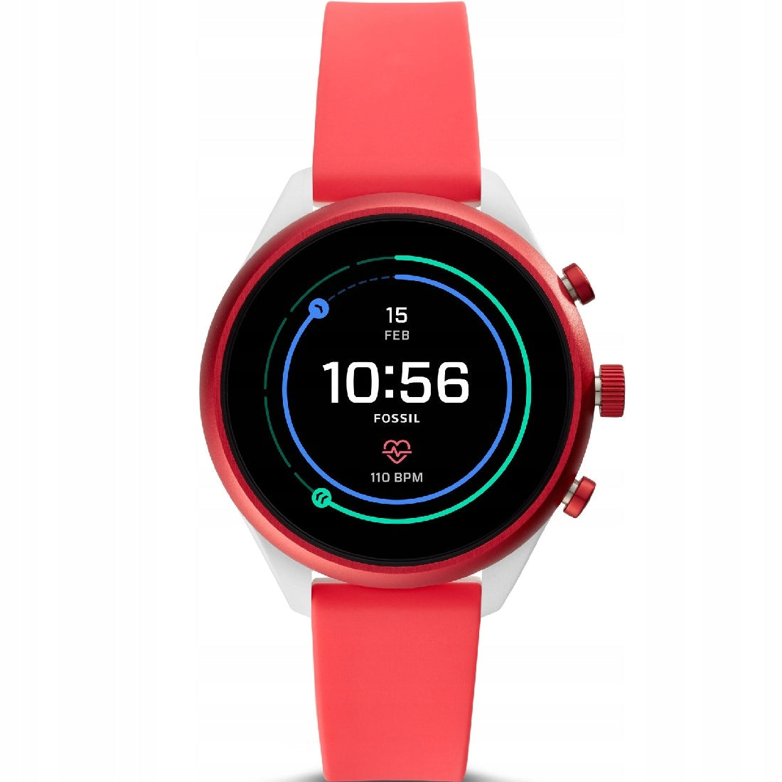 2X SMARTWATCH FOSSIL SPORT FTW6027 WATCH 41MM WEAR OS RED Model other