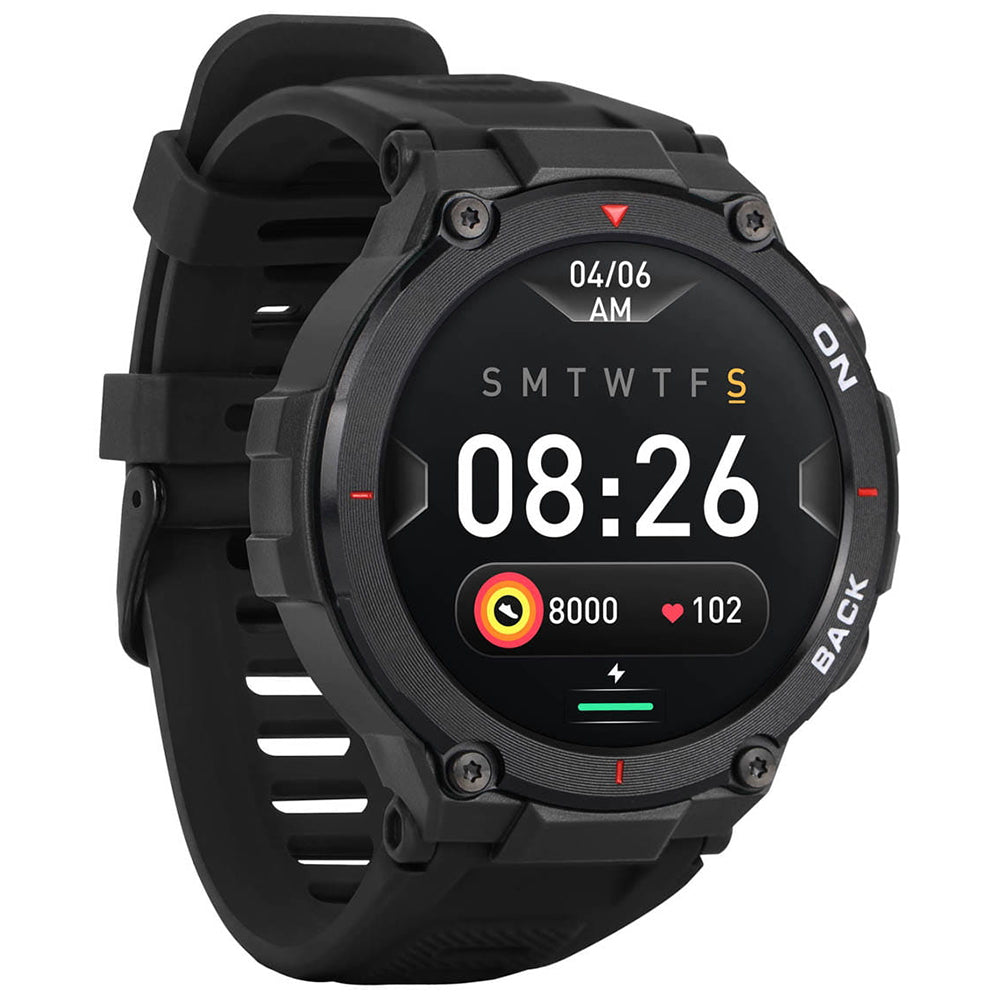 2X SMARTWATCH GARETT GRS BLACK MEN'S ELECTRONIC WATCH GPS+ALGAE Brand Garett