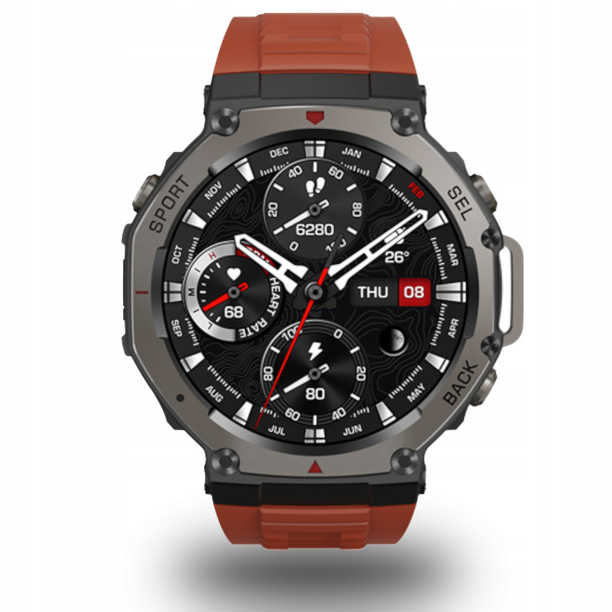 2X SMARTWATCH MEN'S GPS WATCH MENU POLISH CALLS SPORT SMARTWATCH 3 PAS Brand Angelo Watches