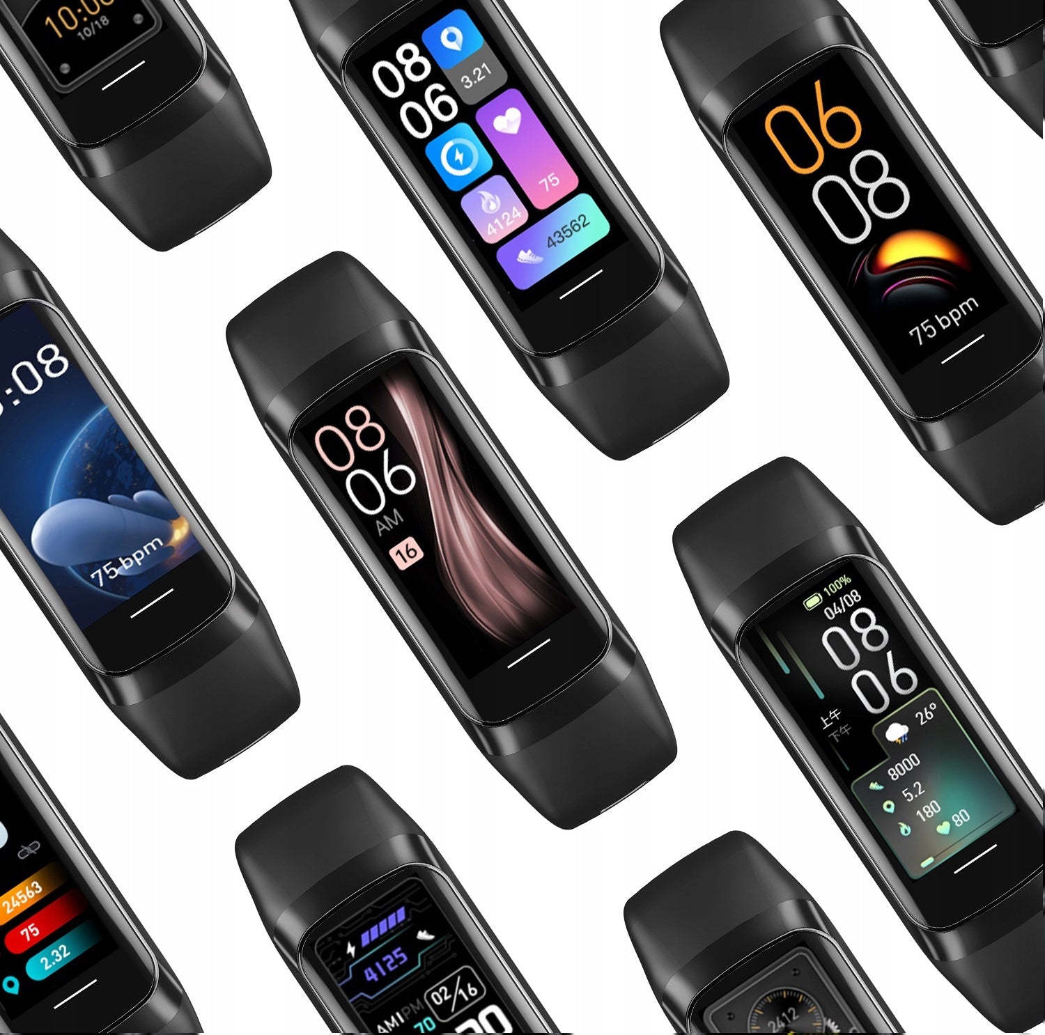 2X SMARTWATCH SMARTBAND AMOLED CALL PRESSURE HEART RATE MENU PL Model other