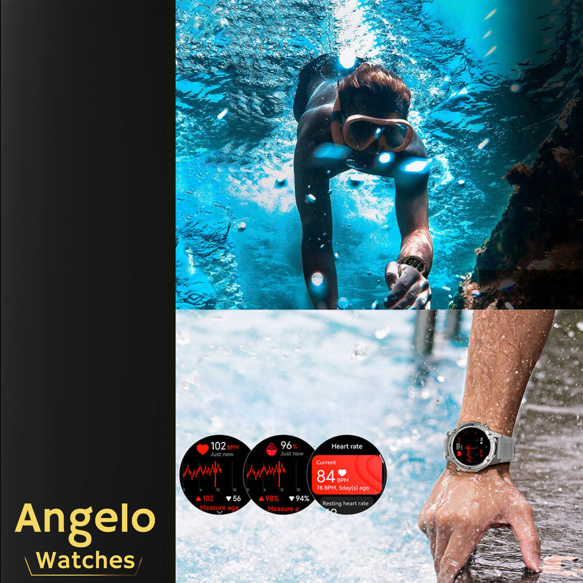2X SMARTWATCH WATCH MEN'S GPS TALK WATERPROOF MENU PL SMART SPORT IP6 Model other