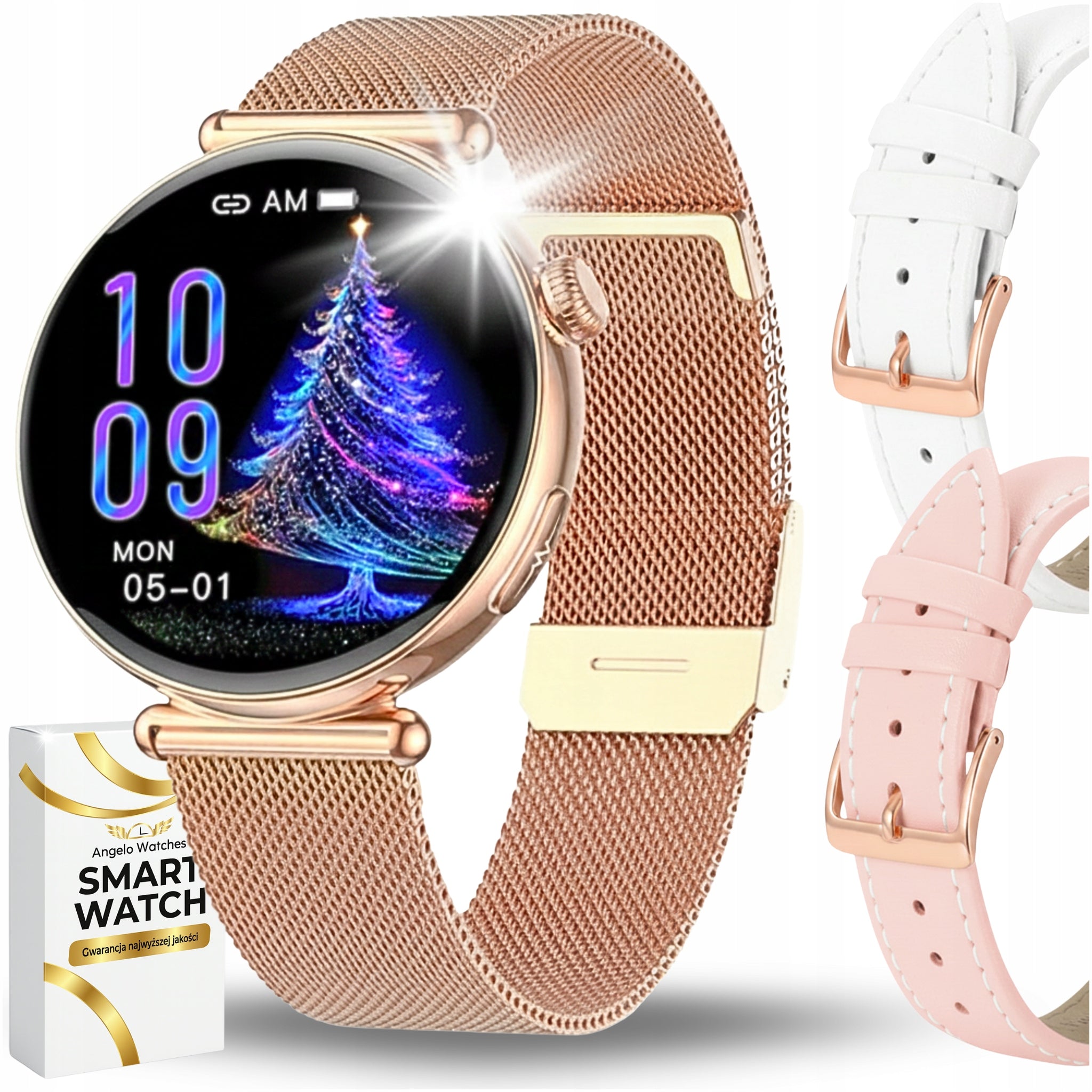 2X SMARTWATCH WOMEN'S WATCH CARDIOWATCH EKG CALL PRESSURE HRV BPM MENU