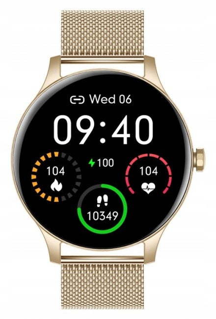 2X SMARTWATCH WOMEN'S WATCH GARETT CLASSY GOLD WATERPROOF BRACELET Model Garett Classy